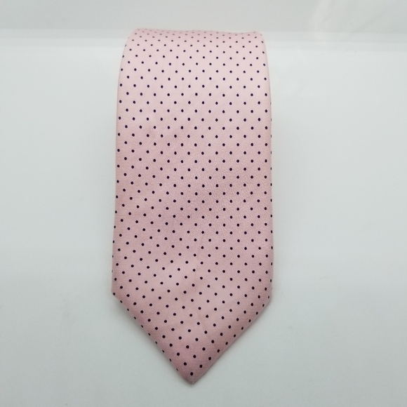 Bert Pulitzer pink tie with blue polka dots - Picture 1 of 3